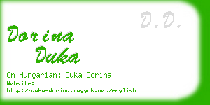 dorina duka business card